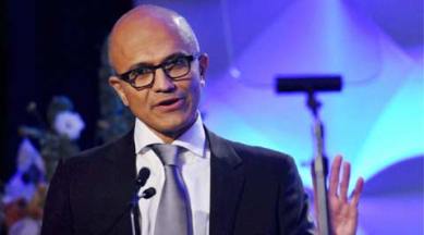 Satya Nadella, Microsoft, Microsoft CEO, Satya Nadella meets Naidu, Andhra Pradesh, Chief Minister N Chandrababu Naidu, Microsoft India, cloud computing, technology news
