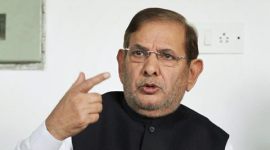 Sharad Yadav at press conference uttar pradesh, uttar pradesh polls, Uttar pradesh elections, UP elections 2017, elections 2017, Samajwadi party, JD(U), janta dal united, sharad yadav, SP, samajwadi party symbol, india news, indian express news