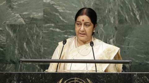 Sushma Swaraj, Biku Prasad, help for Biku Prasad, Indian worker trapped, Indian workr trapped in Oman, Oman, Narendra Modi, Indian embassy, Sushma Swaraj, indian express, express news