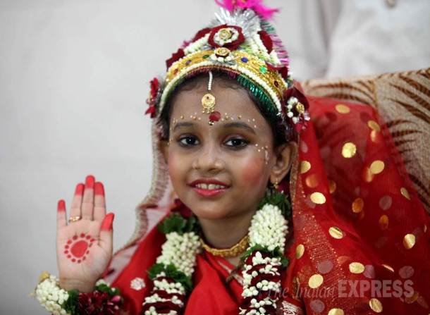 PHOTOS: Kumari Puja: Devotees worship young girls on Ashtami | The ...