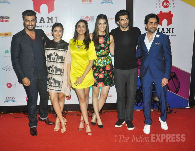 Deepika Padukone, Alia Bhatt, Sonam Kapoor, Parineeti Chopra, Kriti Sanon, MAMI, MAMI film festival, MAMI day 2, Huma Qureshi, Sridevi, Boney Kapoor, Anil Kapoor, Arjun Kapoor, Aditya Roy Kapur, Ayushmaan Khurrana, Varun Dhawan, Rishi Kapoor, Neetu Kapoor, Zoya Akhtar, Rajkumar Hirani, Dibakar Banerjee, Aftab Shivdasani, Nin Dusanj, Sunny Singh, Sonalli Sehgall, Kartik Aaryan, Nyshrat Bharucha, Ishita Raj, Omkar Kapoor, Kabir Khan, Javed Akhtar, Madhur Bhandarkar, VJ Bani