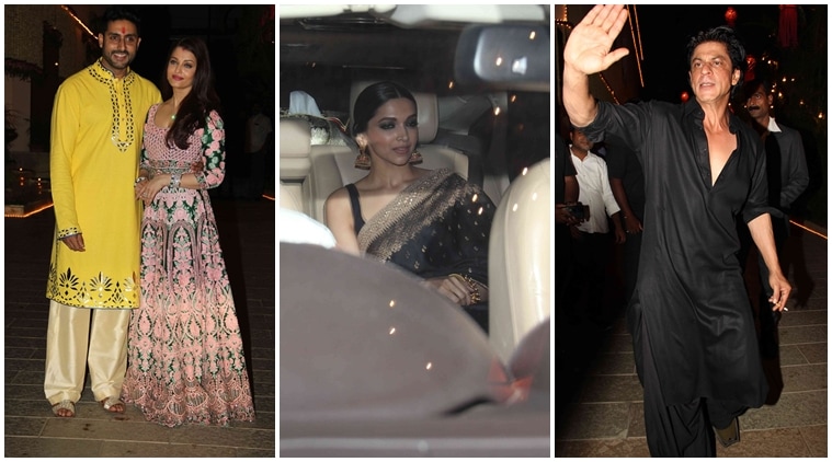 amitabh bachchan, abhishek bachchan, amitabh bachchan diwali party, amitabh bachchan party, aishwarya rai bachchan, salman khan, shah rukh khan, deepika padukone, ranveer singh, ranbir kapoor, katrina kaif, mukesh ambani, entertainment news