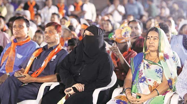 The audience listen with rapt attention.
