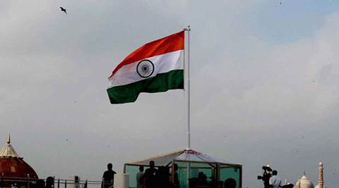 How to draw India's Independence Day Celebrations - flag hoisting at school