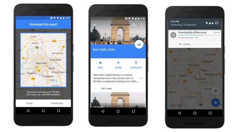 Оффлайн карта google