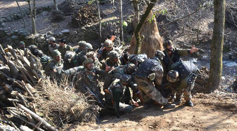 Officials said that Commanding Officer of 41 RR, Colonel Santosh Mahadik who received serious injuries in Haihama Kupwara near the LoC succumbed at 15 Corps base hospital in Srinagar. (Source: Express photo by Shuaib Masoodi)