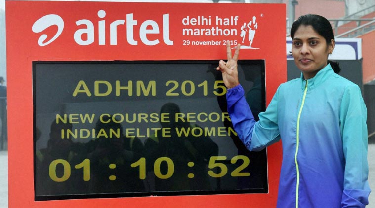 Delhi Marathon, Delhi Half Marathon, Lalita Babbar, Lalita Babbar Marathon, Lalita Babbar Record, Delhi Half Marathon 2015, 2015 delhi marathon, 2015 delhi half marathon, marathon india, india runners, athletics india, india athletics, athletics news, athletics