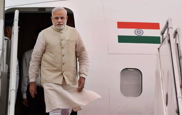Prime Minister Narendra Modi will arrive in the UK on Thursday afternoon.