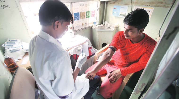 The camp has a doctor, a lab technician and a counsellor (Express Photo by Narendra Vaskar)