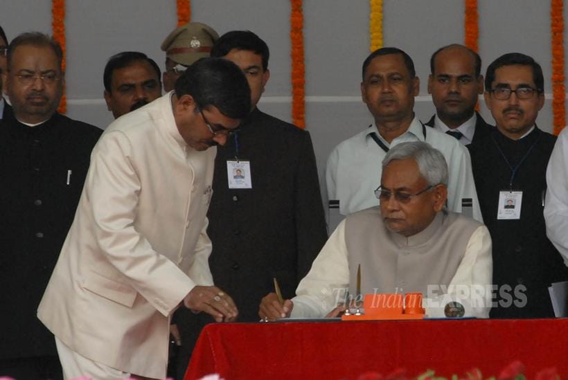 Nitish Kumar, Nitish Kumar Swearing in, Nitish Kumar Bihar CM, Nitish Kumar News, Lalu Prasad Yadav, Arvind Kejriwal, Rahul Gandhi, Mamata Banerjee, Nitish Kumar Latest News, Nitish Kumar Breaking News