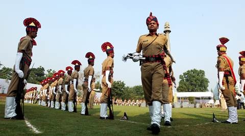 Pune Police held a commemoration parade on Wednesdya at the Centre for Police Research in Pashan on Police Commemoration Day. Express Photo  By Sandeep Daundkar,Pune,21.10.2015