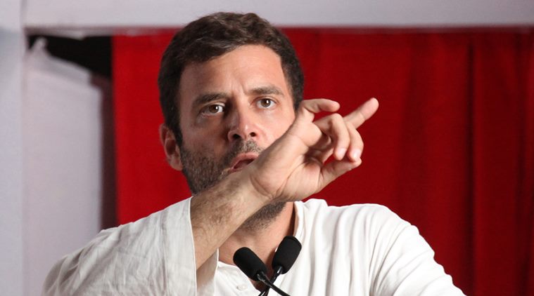 Congress party Vice President Rahul Gandhi during Rally for six UPA candidates of Mumbai at MMRDA  ground in BKC on Sunday. Express photo by Prashant Nadkar, Mumbai, 20/04/2014