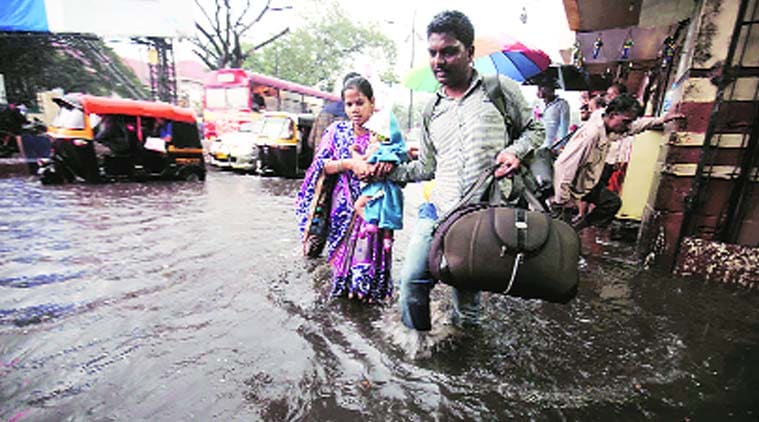 water logging, puen water logging, pune traffic, pune water logging traffic, pune news