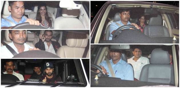 Deepika Padukone, Ranveer Singh, Ranbir Kapoor, Tamasha screening, Tamasha screening Ranveer Deepika, Ranveer Deepika Ranbir