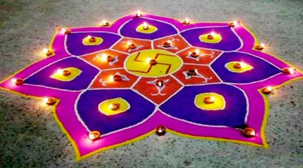 Swastik Diwali Rangoli Design 2019