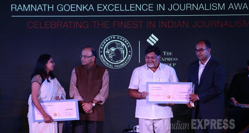 RNG awards, RNG awards 2015, Journalism Awards, Ramnath Goenka awards, Ramnath Goenka Journalism awards, photos RNG awards winner, photos RNG awards winner 2015, latest Journalism Awards photos, RNG awards winners, Ramnath Goenka Excellence in Journalism Awards