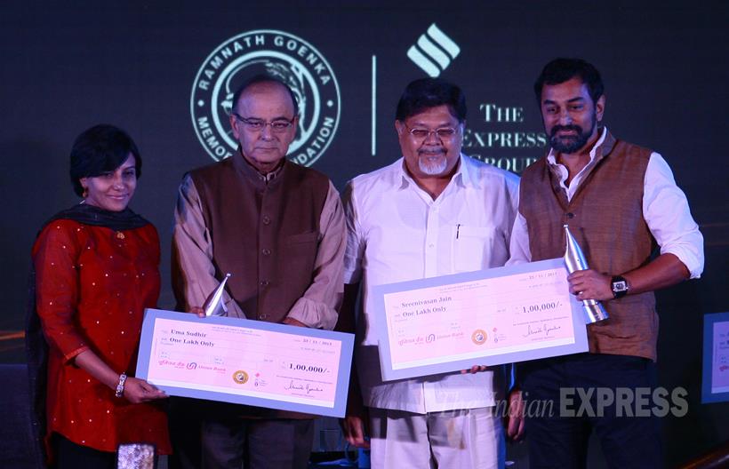 RNG awards, RNG awards 2015, Journalism Awards, Ramnath Goenka awards, Ramnath Goenka Journalism awards, photos RNG awards winner, photos RNG awards winner 2015, latest Journalism Awards photos, RNG awards winners, Ramnath Goenka Excellence in Journalism Awards