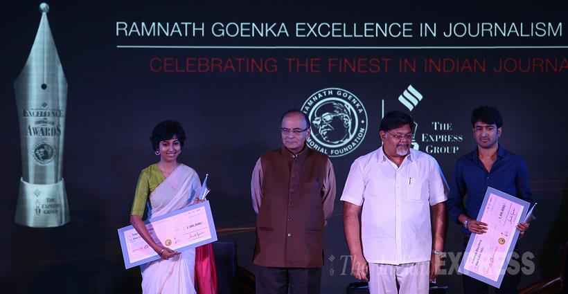 RNG awards, RNG awards 2015, Journalism Awards, Ramnath Goenka awards, Ramnath Goenka Journalism awards, photos RNG awards winner, photos RNG awards winner 2015, latest Journalism Awards photos, RNG awards winners, Ramnath Goenka Excellence in Journalism Awards