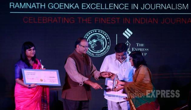 RNG awards, RNG awards 2015, Journalism Awards, Ramnath Goenka awards, Ramnath Goenka Journalism awards, photos RNG awards winner, photos RNG awards winner 2015, latest Journalism Awards photos, RNG awards winners, Ramnath Goenka Excellence in Journalism Awards