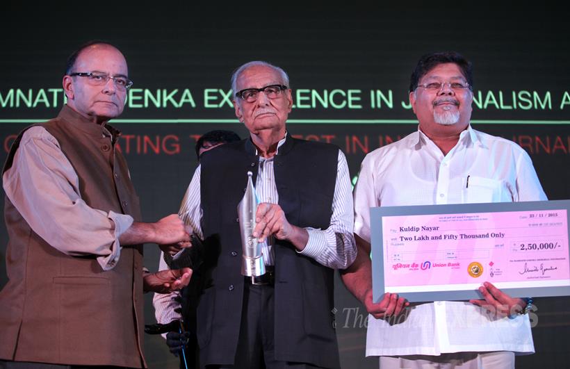 RNG awards, RNG awards 2015, Journalism Awards, Ramnath Goenka awards, Ramnath Goenka Journalism awards, photos RNG awards winner, photos RNG awards winner 2015, latest Journalism Awards photos, RNG awards winners, Ramnath Goenka Excellence in Journalism Awards