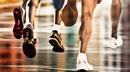 runners city reflections