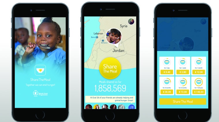 Share The Meal Un S New Smartphone App To Fight Global Hunger Technology News The Indian Express