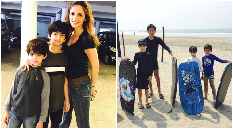 Sussanne Khan wanders off to the beaches of Goa with sons Hrehaan