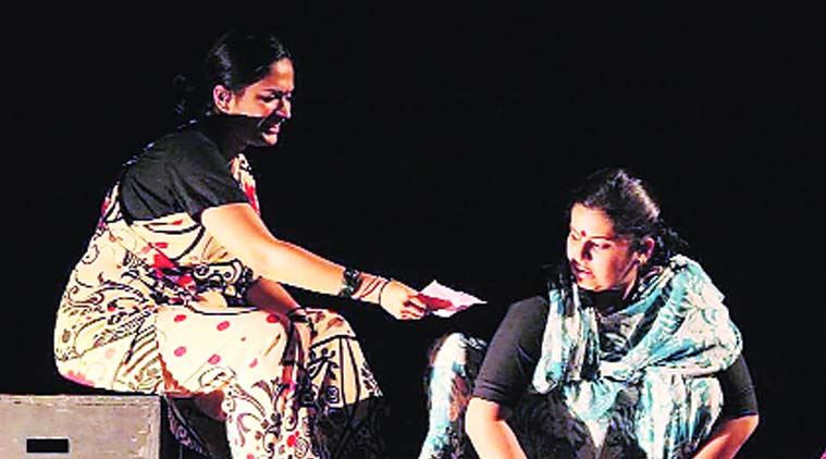 A still from the play Chitthi. (Express Photo)