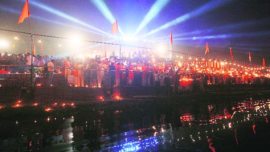 arvind kejriwal, maha arti, yamuna bank arti, slice of varanasi, gita ghat, delhi gita ghat, delhi news