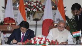 modi abe, narendra modi, shinzo abe, modi abe meet, modi abe varanasi, india news, modi abe varanasi, india japan deal, india japan deals