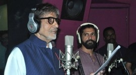 amitabh bachchan, farhan akhtar, vidhu vinod chopra, amitabh, big b, amitabh bachchan pics, big b pics, farhan akhtar pics, farhan pics, amitabh farhan, entertainment, vidhu vinod chopra, bollywood, wazir