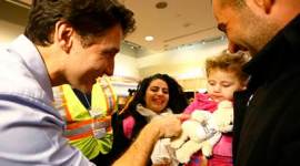 canada, refugee, syrian refugee, syrian refugee in canada, canada airport, toronto airport refugees, migrants, Syrian migrants, canada prime minister, PM of canada, Prime Minister Justin Trudeau, PM justin, justin and syria, airport refugees, canada PM photos,