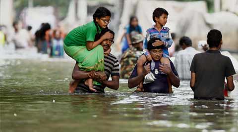 chennai flood floods family india kerala help indian water disasters disaster during hit waist deep children after through ground singapore