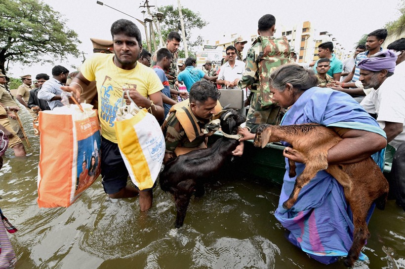 Army's flood relief operations in Chennai