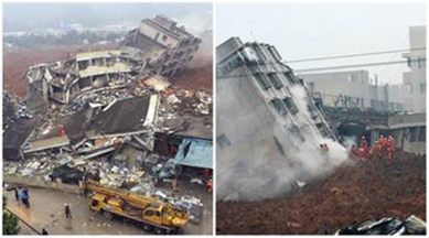 china landslide, lanslide in china, china landslide disaster, china fake landslide disaster, chin aman made landslide disasater, china man made tragedy