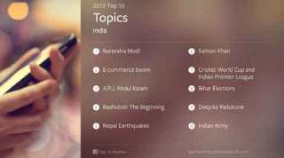 #FacebookYearinReview, #FacebookYear2015, Facebook, Facebook Year in Review, Facebook Review 2015, Facebook Year in Review 2015 India, Facebook India hot topics, Narendra Modi, E-commerce boom, APJ Abdul Kalam, India Gate, social media