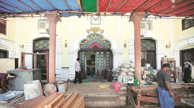 The Seth Ram Lal Khemka Haveli was restored with traditional building techniques, which also gave the home a contemporary edge (Express photo by Oinam Anand)