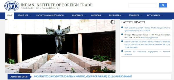 IIFT's MBA (IB) 2016-18 programme was conducted on November 22