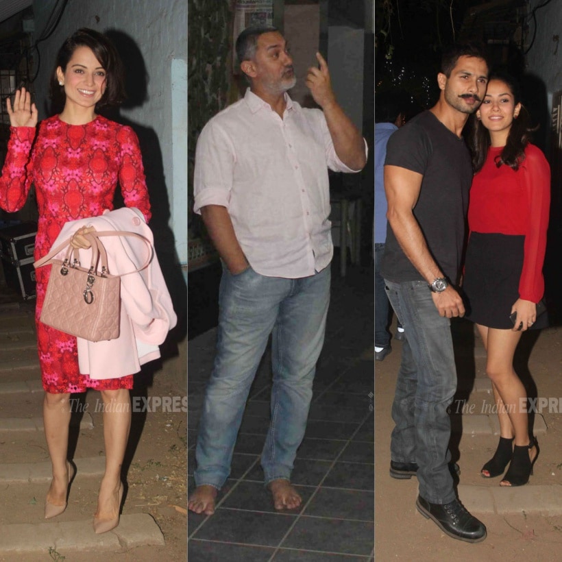 Kangana Ranaut, Aamir Khan, Shahid Kapoor, Mira Rajput, Randhir Kapoor, Rajkumar Hirani, Krishika Lulla, Bosco martis, Sajid Nadiadwala, bollywood, entertainment