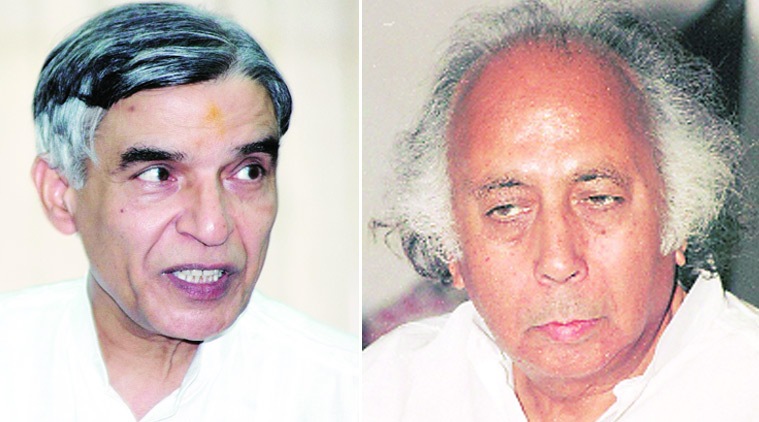 Pawan Kumar Bansal (left); B B Bahl