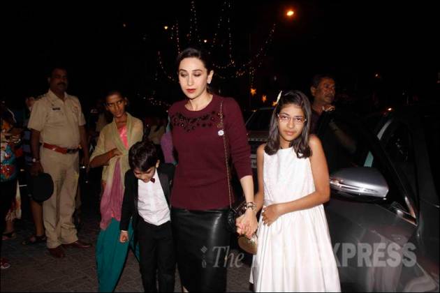 Kareena Karisma With Samaira And Kiaan Raj Kapoor At Christmas Mass