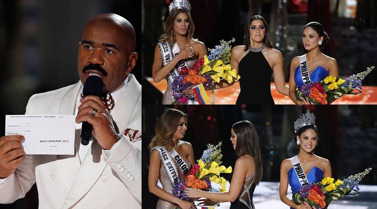 The Internet Reacts To Miss Universe Blooper And Steve Harvey Trending News The Indian Express
