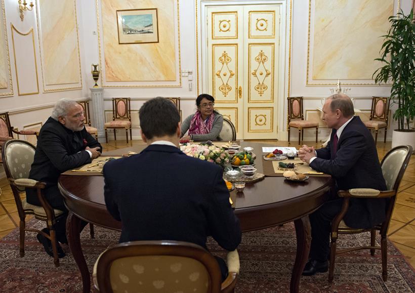 narendra modi, modi, modi in Russia, Modi russia visit, Modi Russia trip, Modi putin, india russia deals, modi putin talks, india russia summit, india news, russia news, latest news, modi russia photos, modi putin images, modi russia national anthem,