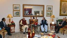 narendra Modi, nawaz sharif, modi lahore stopover, modi in lahore, modi meets nawaz, shiv sena, L K Advani