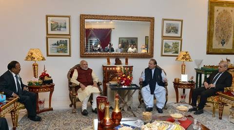 narendra Modi, nawaz sharif, modi lahore stopover, modi in lahore, modi meets nawaz, shiv sena, L K Advani