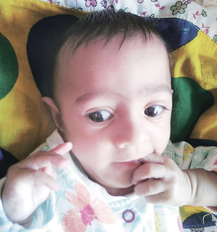 Sakshi was born on May 5 measuring only 30 centimeters. (Express photo)
