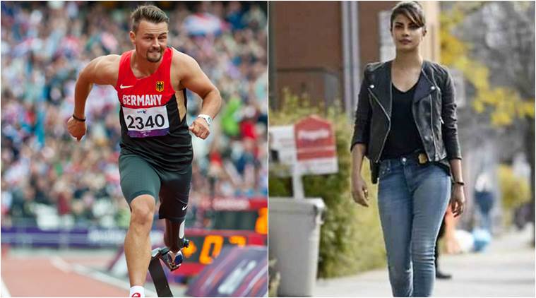 Priyanka Chopa, Heinrich Popow, Priyanka Chopra Quantico, Priyanka Chopra in Quantico, Priyanka Chopra Quantico Series, Priyanka Chopra Quantico Episodes, Heinrich Popow India, Paralympics gold Medalist Sprinter Heinrich Popow, Entertainment news