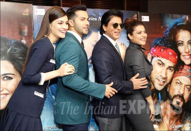 shah rukh khan, dilwale, kajol, kriti sanon, varun dhawan, shah rukh khan in london, shah rukh khan london pics
