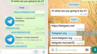 WhatsApp vs Telegram, Telegram links, WhatsApp blocking Telegram, Telegram links WhatsApp blocking, WhatsApp Telegram block