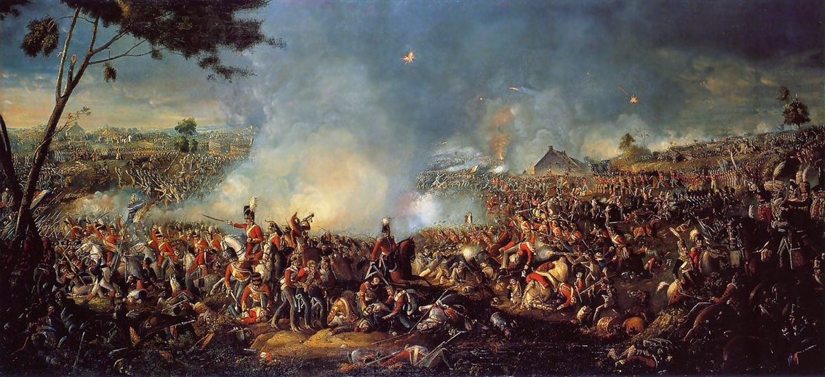 Battle of Waterloo by William Sadler. WikiMedia Commons